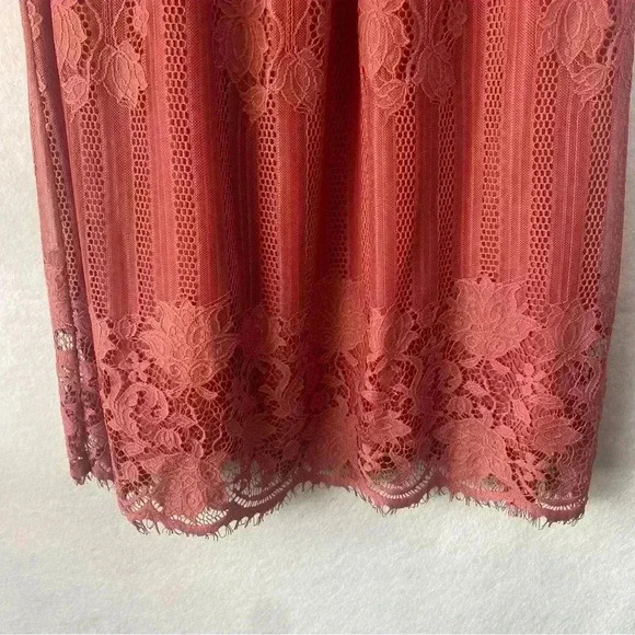 Worthington‎ Women's Guava Lace Halter Sleeveless Feminine Boho Blouse Size XL - Picture 9 of 13